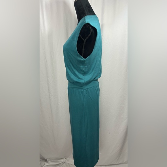 Lou & Grey Signature Soft Cinch Waist Midi Dress Dragonfly Sz M - Picture 7 of 10